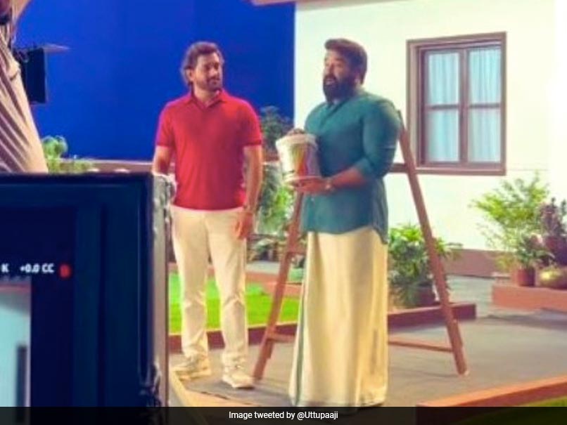 ‘2 Legends In 1 Frame’: Internet Reacts As Dhoni Joins Mohanlal For Shoot