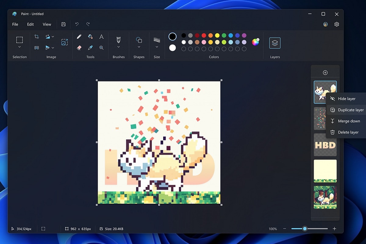 MS Paint Updated With Support for Layers, Editing Transparent Images: Details